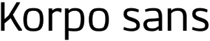 Korpo Sans font