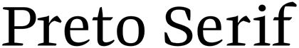 Preto Serif font Preto Serif font