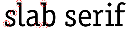 Slab serif typeface