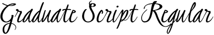 Graduate Script font